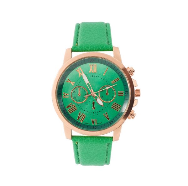 fashion roman number dial green woman watch retro geneva student watches attractive womens quartz wristwatch with leather band, Slivery;brown
fashion roman number dial green woman watch retro geneva student watches attractive womens quartz wristwatch with leather band, Slivery;brown