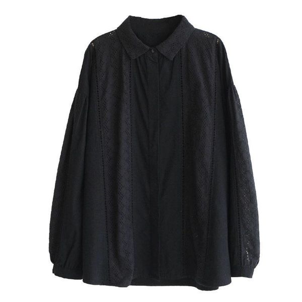 women's blouses & shirts 8910 spring clothing shirt artistic commuter solid color long sleeve lapel hollow embroidered mid-length, White
women's blouses & shirts 8910 spring clothing shirt artistic commuter solid color long sleeve lapel hollow embroidered mid-length, White