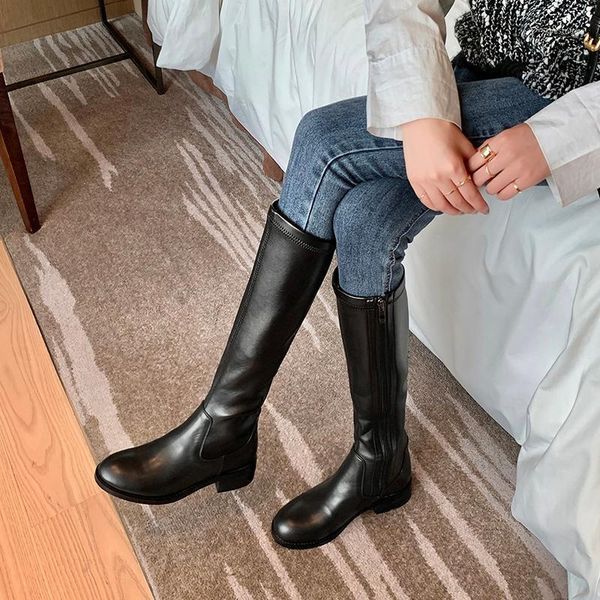 boots female genuine leather long zip mid heel knee-high riding boot black brown women 2021 autumn winter warm shoes woman1
boots female genuine leather long zip mid heel knee-high riding boot black brown women 2021 autumn winter warm shoes woman1