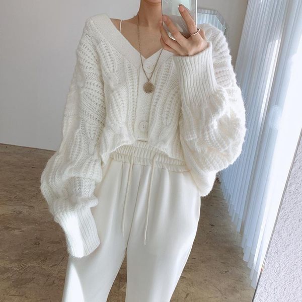 women's knits & tees solid loose korean fashion long sleeve for women v neck oversized minimalist casual sweaters female 2021 clothes x, White
women's knits & tees solid loose korean fashion long sleeve for women v neck oversized minimalist casual sweaters female 2021 clothes x, White
