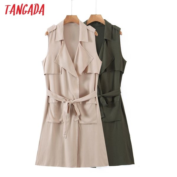 women khaki trench coat sleeveless elegant ladies high street loose outwear 8h78 210416, Black;gray
women khaki trench coat sleeveless elegant ladies high street loose outwear 8h78 210416, Black;gray