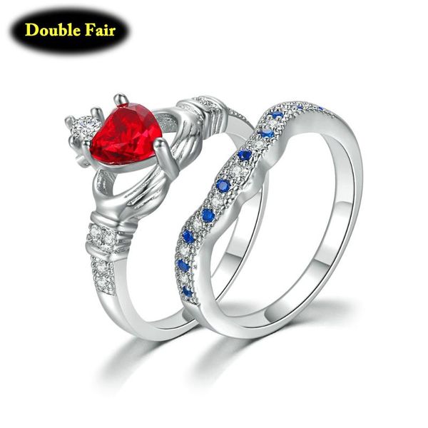 hand holding love heart crown ring sets for women silver color red crystal wedding bands women's jewelry dzr009 rings, Slivery;golden
hand holding love heart crown ring sets for women silver color red crystal wedding bands women's jewelry dzr009 rings, Slivery;golden