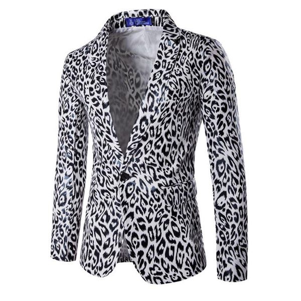 men's suits & blazers 2021 spring autumn thin casual gentleman single button leopard print jacket wedding dress costumes men, White;black
men's suits & blazers 2021 spring autumn thin casual gentleman single button leopard print jacket wedding dress costumes men, White;black