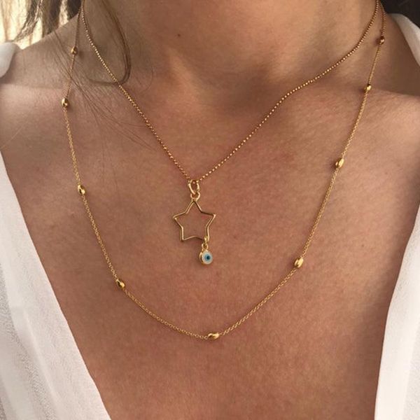 pendant necklaces necklace 2021 evil eye choker for women multi layer chains jewelry wholesale collares, Silver
pendant necklaces necklace 2021 evil eye choker for women multi layer chains jewelry wholesale collares, Silver