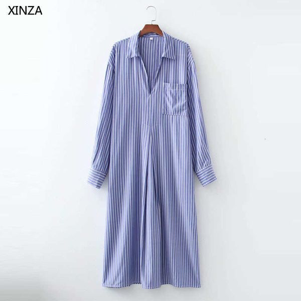 casual dresses women blue striped pleated shirt dress long sleeve dropped shoulder office woman retro button up midi aij2, Black;gray
casual dresses women blue striped pleated shirt dress long sleeve dropped shoulder office woman retro button up midi aij2, Black;gray