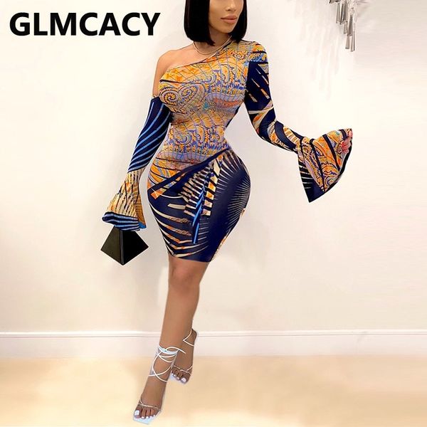 women flare sleeve one shoulder bodycon dress party club mini dresses 210702, Black;gray
women flare sleeve one shoulder bodycon dress party club mini dresses 210702, Black;gray