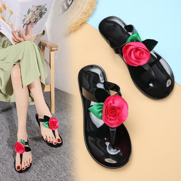 slippers fashion women flip flop bohemian style beautiful rose flowers jelly flat (size 36-41), Black
slippers fashion women flip flop bohemian style beautiful rose flowers jelly flat (size 36-41), Black