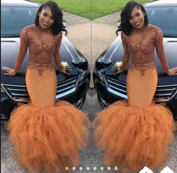 african prom dresses for black girl sheer neck lace appliques beads long sleeves mermaid evening dress arabic vestidos party gown
african prom dresses for black girl sheer neck lace appliques beads long sleeves mermaid evening dress arabic vestidos party gown