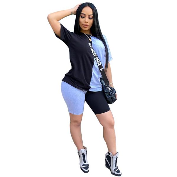 women's tracksuits summer clothing 2021 color contrast patchwork leisure sports suit home set, Gray
women's tracksuits summer clothing 2021 color contrast patchwork leisure sports suit home set, Gray