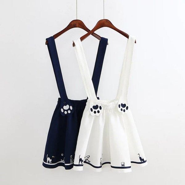 summer women short skirts cartoon cat dog embroidery skirt harajuku kawaii japan style cute chiffon strap mini, Black
summer women short skirts cartoon cat dog embroidery skirt harajuku kawaii japan style cute chiffon strap mini, Black