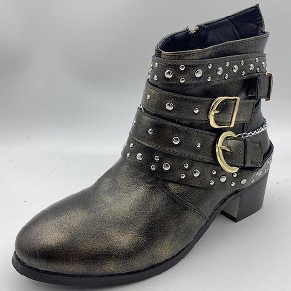 boots 2021 style pu vintage belt buckle women's rivet bare thick heel short fashion shoes women, Black
boots 2021 style pu vintage belt buckle women's rivet bare thick heel short fashion shoes women, Black