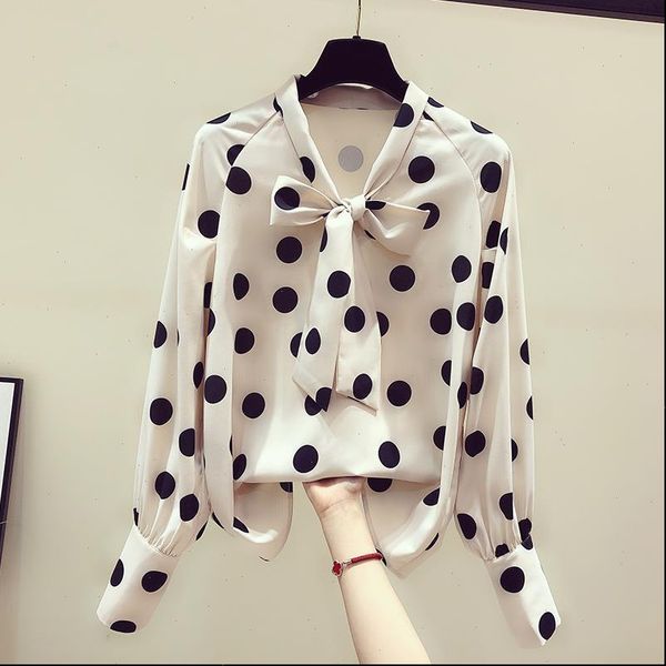 yeniery polka dot chiffon early women blouses spring long sleeve western style up lazy wind loose ut111, White
yeniery polka dot chiffon early women blouses spring long sleeve western style up lazy wind loose ut111, White