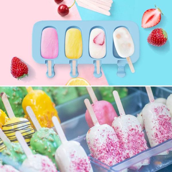 ice cream mold 4-hole with 50 sticks small pudding environmentally friendly and non-toxic silicone baking moulds
ice cream mold 4-hole with 50 sticks small pudding environmentally friendly and non-toxic silicone baking moulds