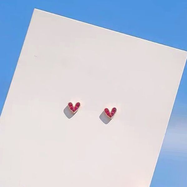 s925 silver needle korean love micro inlaid zircon temperament earrings simple personality mini ear accessories, Black
s925 silver needle korean love micro inlaid zircon temperament earrings simple personality mini ear accessories, Black