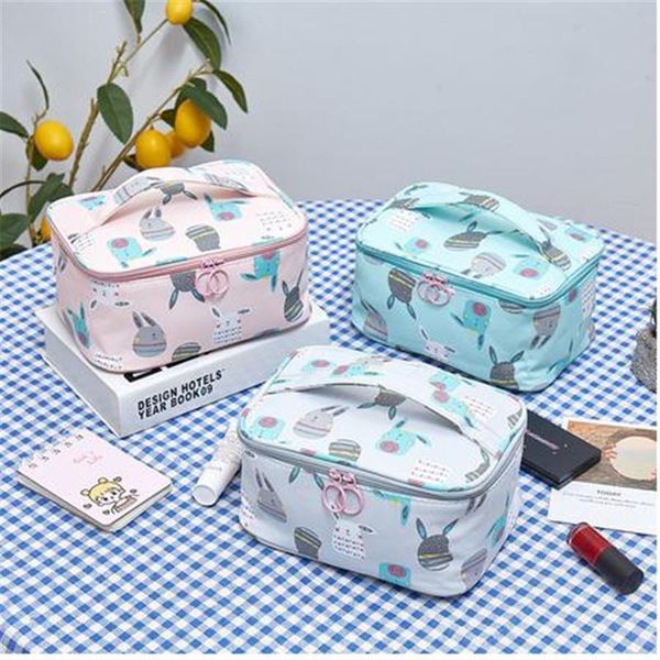 storage bags fashion women cartoon make-up bag square box large capacity travel portable zipper cosmetic with handle
storage bags fashion women cartoon make-up bag square box large capacity travel portable zipper cosmetic with handle