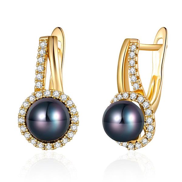 stud fashion black pearl earrings for women gold color plated cz zirconia ear studs wedding party jewelry girls charm gifts, Golden;silver
stud fashion black pearl earrings for women gold color plated cz zirconia ear studs wedding party jewelry girls charm gifts, Golden;silver