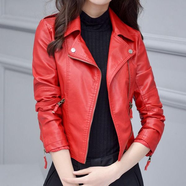 women's leather & faux ladies motorcycle jackets spring autumn women moto biker jacket female pu zipper coat outwear k306, Black
women's leather & faux ladies motorcycle jackets spring autumn women moto biker jacket female pu zipper coat outwear k306, Black