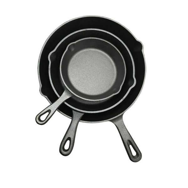 pans 3 pcs cast iron frying pan non-stick uncoated saucepan egg pancake cooking home kitchen outdoor bbq skillet (16cm/20cm/26cm)
pans 3 pcs cast iron frying pan non-stick uncoated saucepan egg pancake cooking home kitchen outdoor bbq skillet (16cm/20cm/26cm)