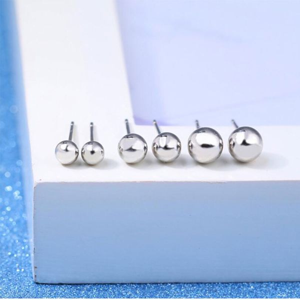 925 sterling silver fashion simple round ball bead stud earrings cute style earrings for women girls ear stud jewelry s-e113, Golden;silver
925 sterling silver fashion simple round ball bead stud earrings cute style earrings for women girls ear stud jewelry s-e113, Golden;silver