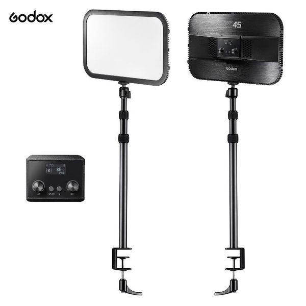 godox es45 e-sports led video light panel max. 2500 lumen 2800k-6500k c-clamp mount stand for live streaming lighting flash heads
godox es45 e-sports led video light panel max. 2500 lumen 2800k-6500k c-clamp mount stand for live streaming lighting flash heads