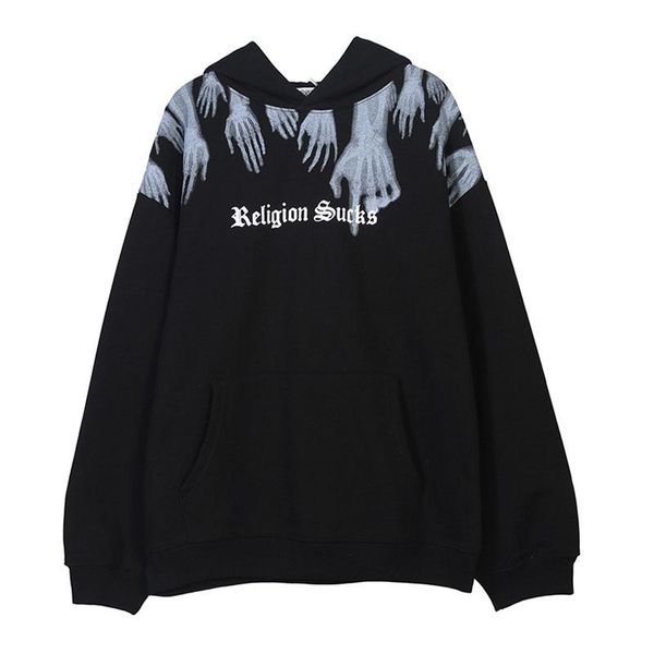 high street fleece hoodie men ghost hand print loose sweatshirts fashion casual hoodies couples oversize streetwear men's &, Black
high street fleece hoodie men ghost hand print loose sweatshirts fashion casual hoodies couples oversize streetwear men's &, Black