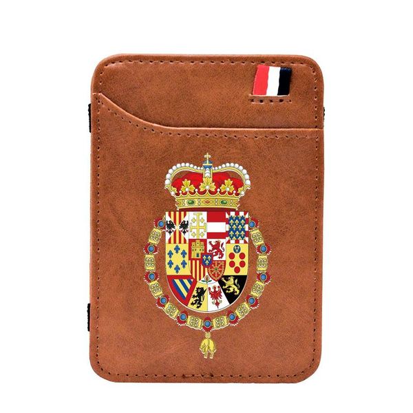 card holders vintage reino de españa symbol printing brown leather magic wallet men women cccp mini thin money clips purse, Brown;gray
card holders vintage reino de españa symbol printing brown leather magic wallet men women cccp mini thin money clips purse, Brown;gray
