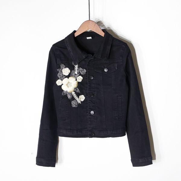 women's jackets embroidered black jacket long sleeve korean of the stretch slim slimming denim clothing ladies eybs, Black;brown
women's jackets embroidered black jacket long sleeve korean of the stretch slim slimming denim clothing ladies eybs, Black;brown