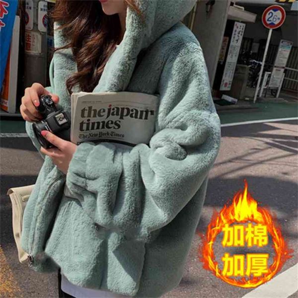 vintage fashion faux fur coat winter women casual hooded loose long sleeve jacket female feminino outwears 210510, Black
vintage fashion faux fur coat winter women casual hooded loose long sleeve jacket female feminino outwears 210510, Black