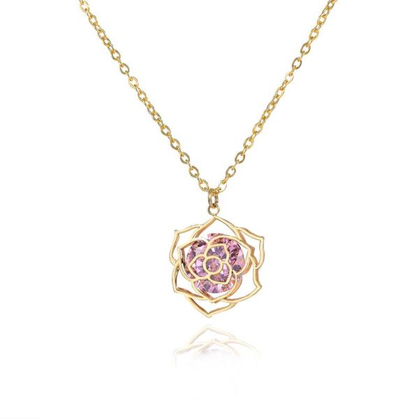 luxury dazzling cubic zircon lotus flower shaped pendant necklace for women girl stainless steel yoga prayer buddhism jewelry chains, Silver
luxury dazzling cubic zircon lotus flower shaped pendant necklace for women girl stainless steel yoga prayer buddhism jewelry chains, Silver