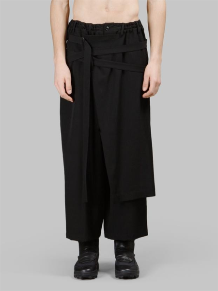 men's pants culottes casual wide leg early fall black elastic waist ribbon fashion irregular false two pieces of
men's pants culottes casual wide leg early fall black elastic waist ribbon fashion irregular false two pieces of