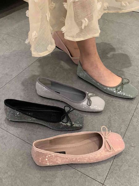 dress shoes korean-style square-headed women's shoes, sparkly low sequin comfortable ballet shoes for women with soft european backgrou, Black
dress shoes korean-style square-headed women's shoes, sparkly low sequin comfortable ballet shoes for women with soft european backgrou, Black