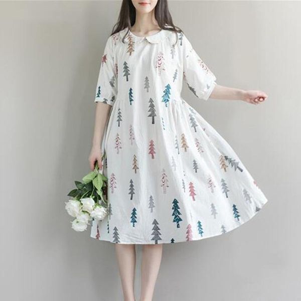 party dresses ukraine vestido medium dress women art christmas tree print doll collar wild half-point sleeve was thin plus female, White;black
party dresses ukraine vestido medium dress women art christmas tree print doll collar wild half-point sleeve was thin plus female, White;black