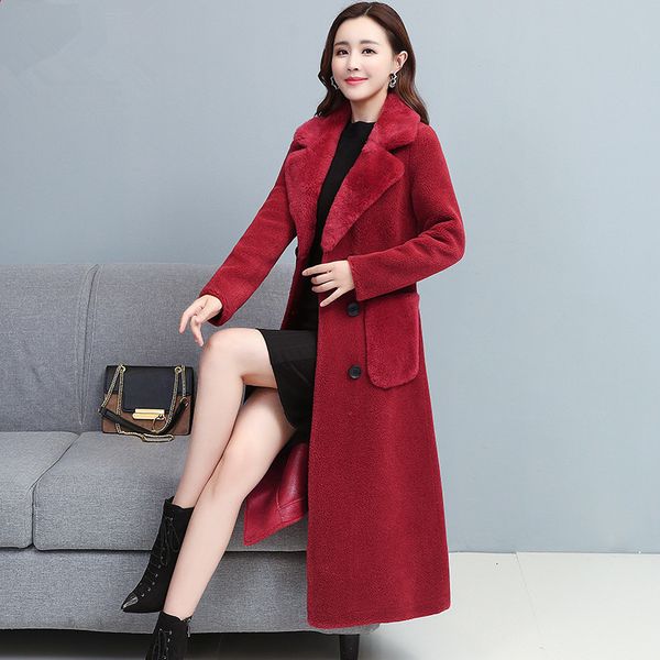 women's fur & faux s-4xl women real sheep shearing coat winter fashion thicken keep warm wool jacket loose long outerwear fem, Black
women's fur & faux s-4xl women real sheep shearing coat winter fashion thicken keep warm wool jacket loose long outerwear fem, Black