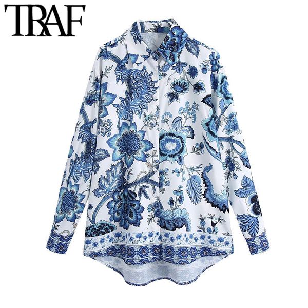 traf women fashion floral print loose asymmetric blouses vintage long sleeve button-up female shirts blusas chic 210415, White
traf women fashion floral print loose asymmetric blouses vintage long sleeve button-up female shirts blusas chic 210415, White