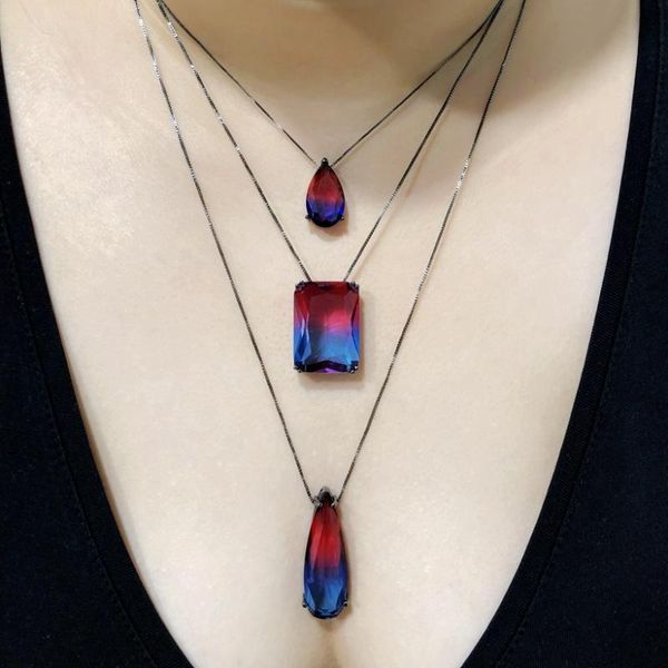 chains luxury colorful water drop necklace big/small pendant black long chain crystal women boho fashion party jewelry statement gift, Silver
chains luxury colorful water drop necklace big/small pendant black long chain crystal women boho fashion party jewelry statement gift, Silver