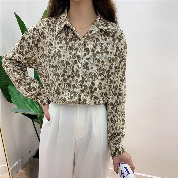 women's blouses & shirts oversized shirt leopard print blosue womens casual loose retro long sleeve spring 2021, White
women's blouses & shirts oversized shirt leopard print blosue womens casual loose retro long sleeve spring 2021, White