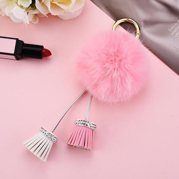 keychains pu leather tassel keychain with fur ball key chain ring holder creative gifts for women bag jewelry eh212, Silver
keychains pu leather tassel keychain with fur ball key chain ring holder creative gifts for women bag jewelry eh212, Silver