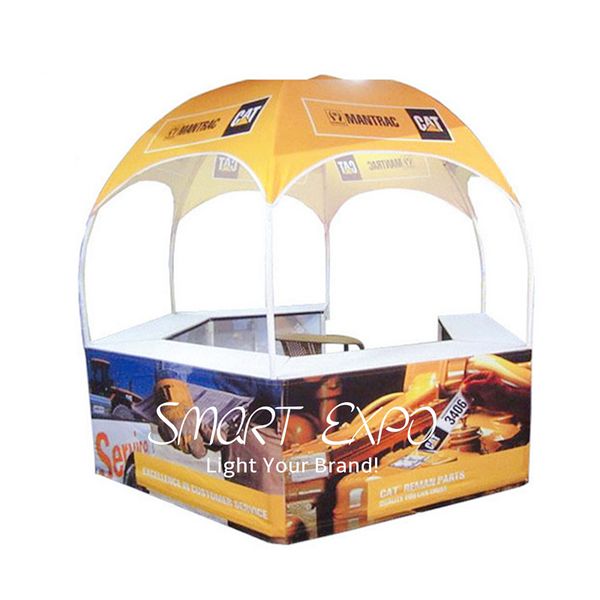 custom printed canopy advertising display hexagon food and drink promotional sales kiosk
