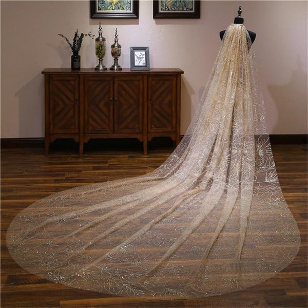 bridal veils bling sequins long veil champagne spray gold star ivory head 3.5m headdress with comb, Black
bridal veils bling sequins long veil champagne spray gold star ivory head 3.5m headdress with comb, Black