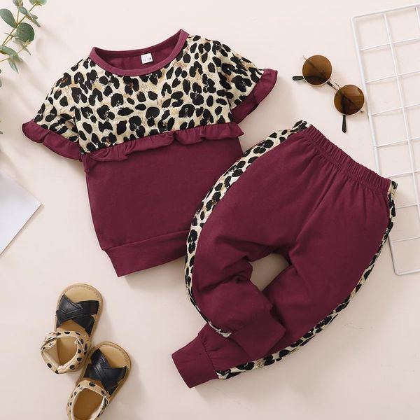clothing sets 6m-4t born infant baby girls toddler ruffles leopard patchwork printed t-shirt +pants sports clothes, White
clothing sets 6m-4t born infant baby girls toddler ruffles leopard patchwork printed t-shirt +pants sports clothes, White