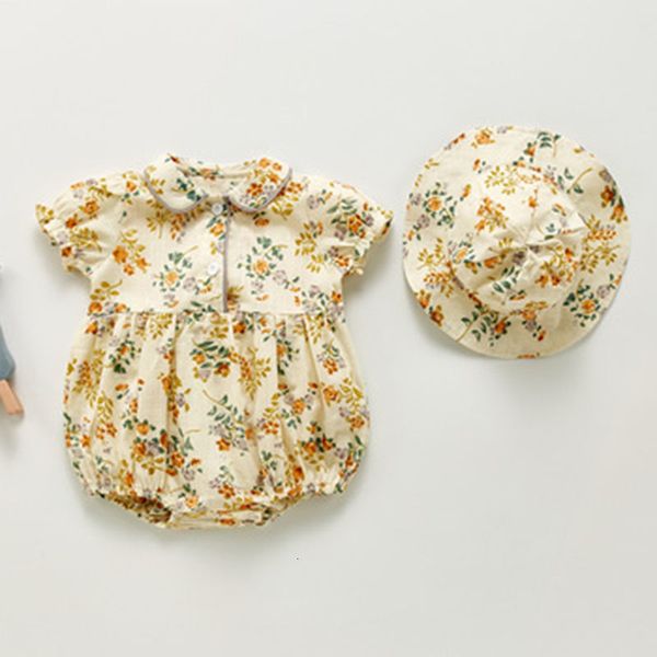 summer doll collar baby girl short sleeve floral rompers + hat children rompers kids baby girl clothes romper infant rompers, White
summer doll collar baby girl short sleeve floral rompers + hat children rompers kids baby girl clothes romper infant rompers, White
