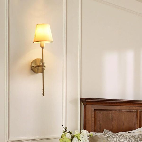 wall lamp single classic rustic industrial sconce lighting fixture with flared white textile shade
wall lamp single classic rustic industrial sconce lighting fixture with flared white textile shade