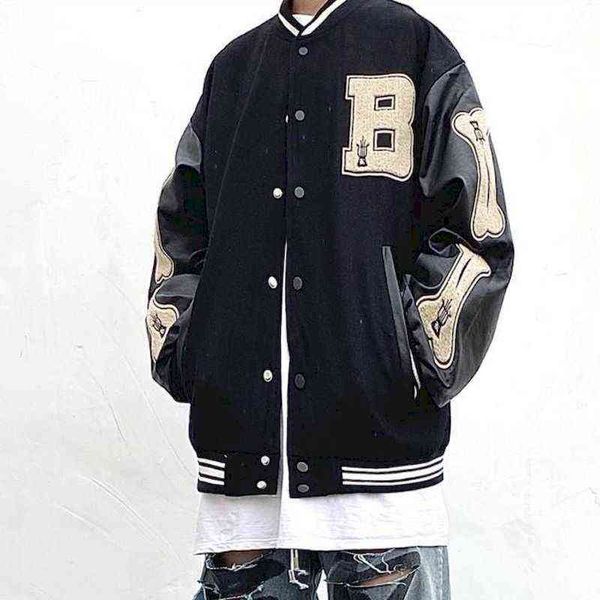 high street men's jacket spring autumn national fashion hip-hop woolen vintage baseball loose coat unisex, Black;brown
high street men's jacket spring autumn national fashion hip-hop woolen vintage baseball loose coat unisex, Black;brown