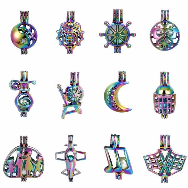 pendants 5pc rainbow color crescent family saturn pearl cage beads essential oil diffuser locket charms for oyster, Black
pendants 5pc rainbow color crescent family saturn pearl cage beads essential oil diffuser locket charms for oyster, Black