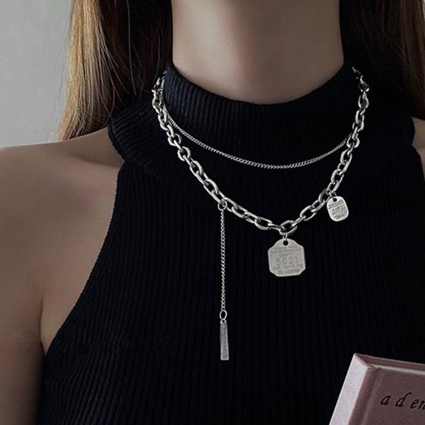 pendant necklaces 2021 european and american alphabet double layer personality alphanumeric women necklace retro hip hop punk fashion jewelr, Silver
pendant necklaces 2021 european and american alphabet double layer personality alphanumeric women necklace retro hip hop punk fashion jewelr, Silver