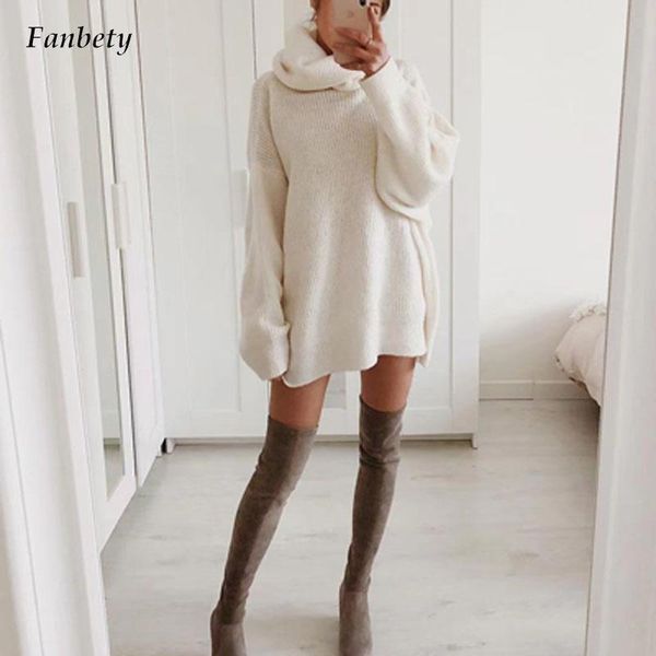 casual dresses autumn winter ladies elegant solid loose pullovers dress fashion warm turleneck knitted sweater women mujers, Black;gray
casual dresses autumn winter ladies elegant solid loose pullovers dress fashion warm turleneck knitted sweater women mujers, Black;gray