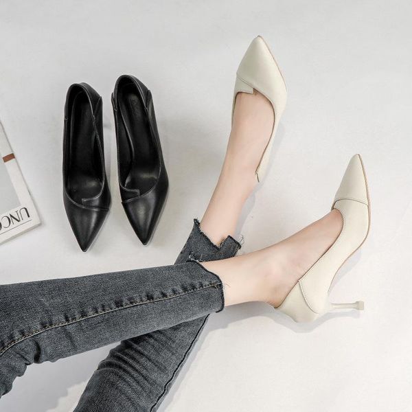 dress shoes genuine leather office ladies 7.5cm thin high heels women pumps black beige casual single comfort stilettos famale
dress shoes genuine leather office ladies 7.5cm thin high heels women pumps black beige casual single comfort stilettos famale