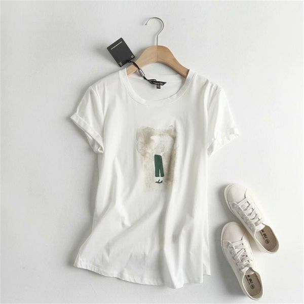 ies fashion abstract printing short-sleeved t-shirts summer round neck white cotton tees 210401
ies fashion abstract printing short-sleeved t-shirts summer round neck white cotton tees 210401