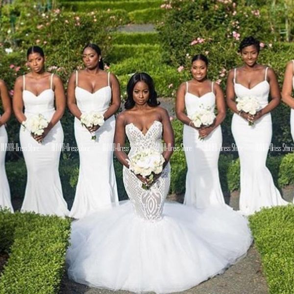bridesmaid dress white satin mermaid dresses spaghetti straps lace up back wedding party robe de soirée mariage, White;pink
bridesmaid dress white satin mermaid dresses spaghetti straps lace up back wedding party robe de soirée mariage, White;pink