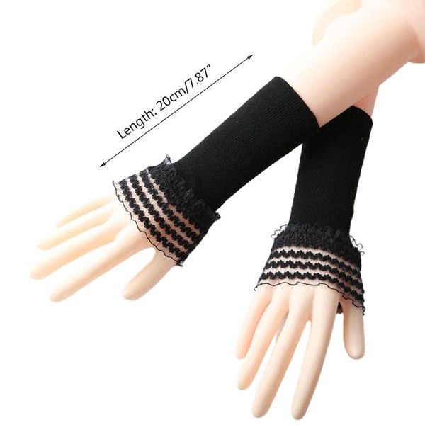 five fingers gloves women autumn ribbed knitted arm warmers ruffles lace patchwork horn cuffs fake sleeves solid color stretchy decorative, Blue;gray
five fingers gloves women autumn ribbed knitted arm warmers ruffles lace patchwork horn cuffs fake sleeves solid color stretchy decorative, Blue;gray